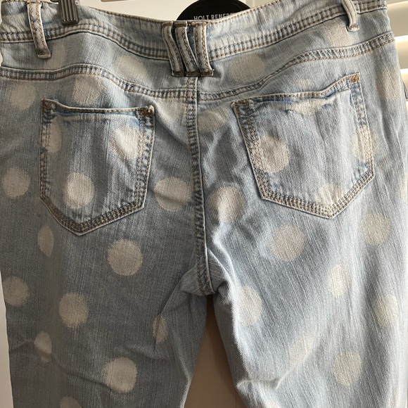 Mossimo Supply Polka Dot Distressed Skinny Jeans - Picture 6 of 11